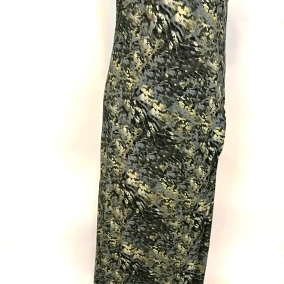 00s vintage fine gage jersey animal camo printed maxi gown with cutouts - Picture 10 of 14